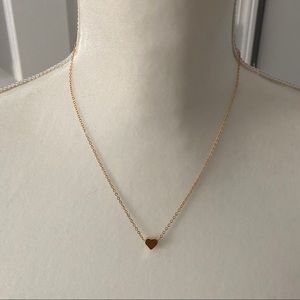Gold Heart Charm Necklace